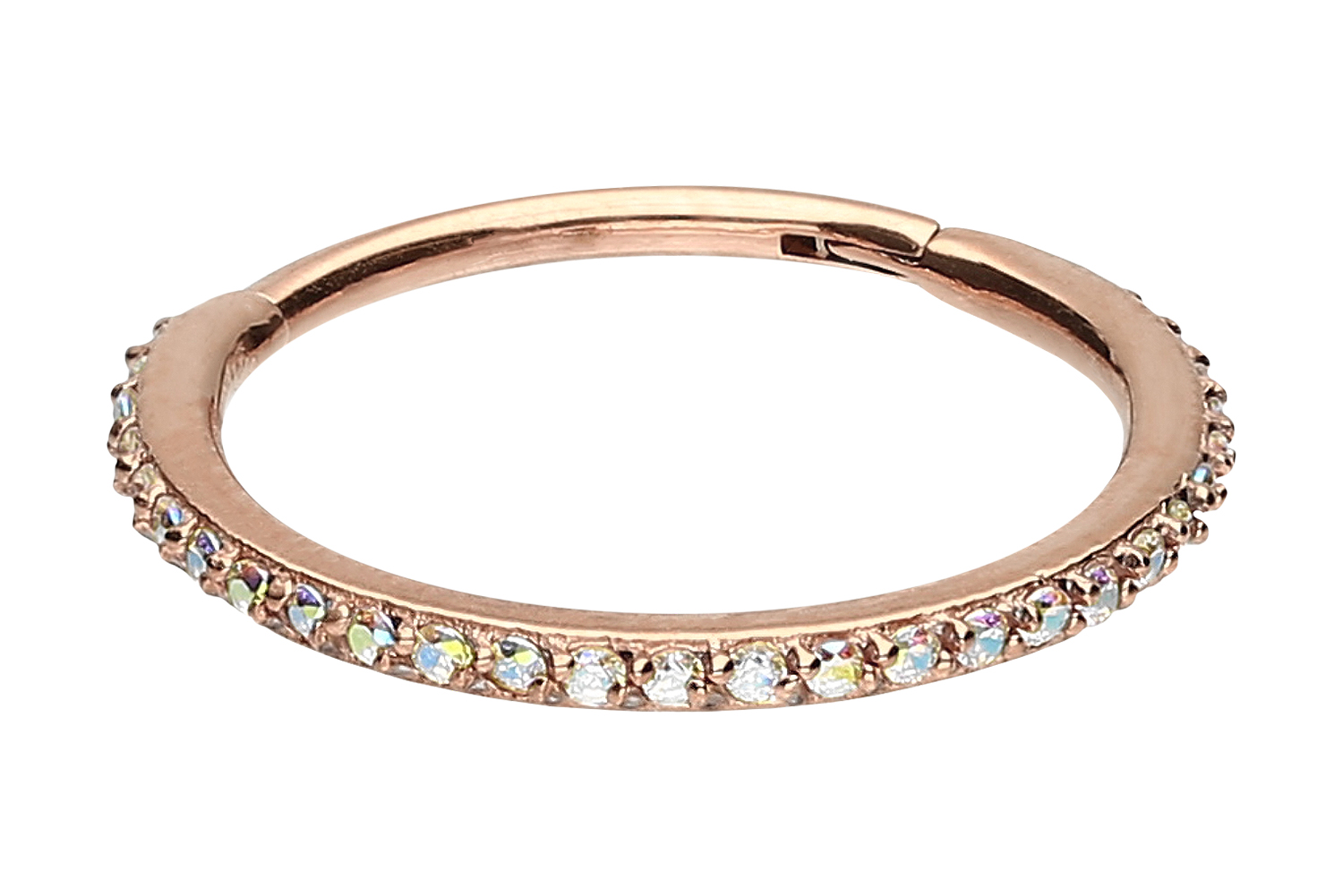 Chirurgenstahl Segmentring Clicker Piercing EINGEFASSTE KRISTALLE ++SALE++